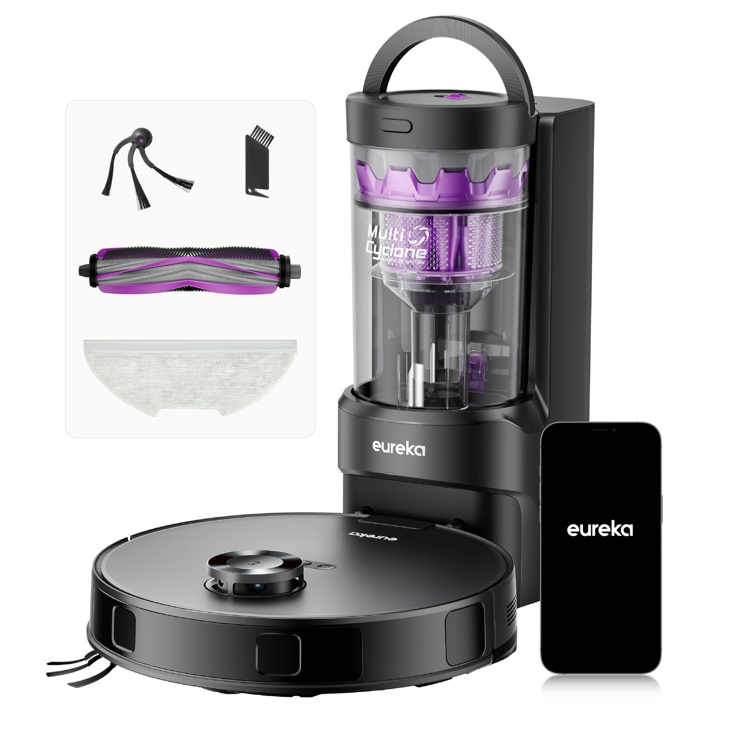Lefant Robot Aspirateur 1800 Pa Forte Aspiration, Capteur de Collision 6D Avancé